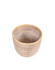 Open Basket — White, Natural Leather Rim |The Archive