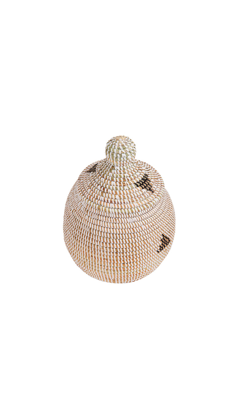 Takh Basket | Hand-Coiled Ndiorokh Grass Vessel