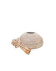 Tolani Basket | Hand-Coiled Grass Basket with Leather Trim