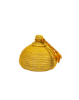 Tolani Basket | Hand-Coiled Grass Basket with Leather Trim