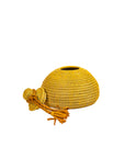 Tolani Basket | Hand-Coiled Grass Basket with Leather Trim